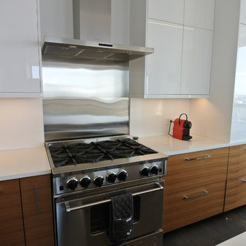 Custom Kitchen with High Grade Plastic Finished Cabinets