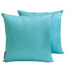 Art Silk 12"x26" Lumbar Pillow Cover Set of 2 Plain & Solid - Sea Green Luxury