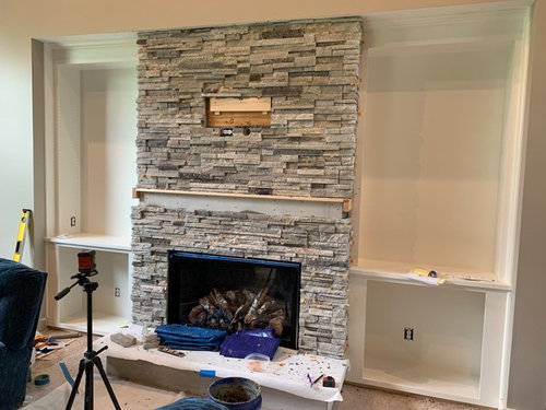 Drystack Fireplace Cut Edge What To Do, How To Put Stacked Stone On A Fireplace