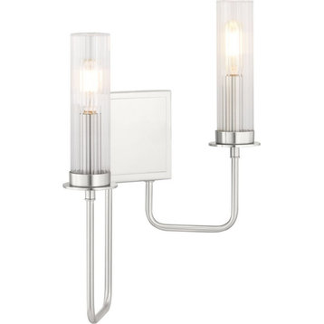 Rainey Collection 2-Light Wall Bracket, Brushed Nickel