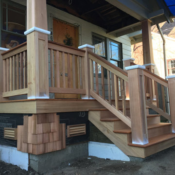 Historic front porch rebuild replication
