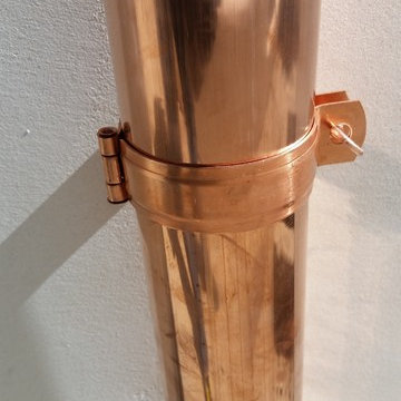 5 inch Half Round (Seamless) Copper With Circles and Shanks, Agoura Hills