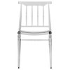 Leisuremod Spindle Modern Dining Chair, Clear, Set of 2