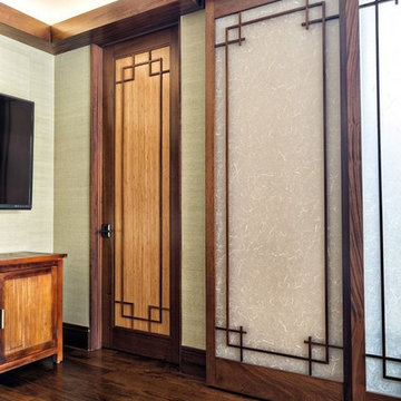 Asian Inspired Retreat in Palm Beach - Custom Bamboo Doors and Glass Doors