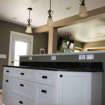 Open concept kitchen and living room