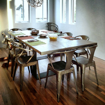 Custom Built 5x8' Dining Table Utilizing Reclaimed Barn Wood Planks