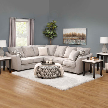 Mid-Century Modern Living Room Style: The Mainstay 2 Pc. Sectional