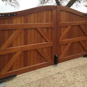 Automated Driveway Gates- Custom Wood