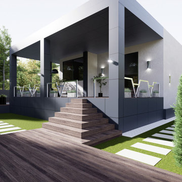 Modern house. Exterior design.