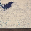 Nourison Celestial 9' x 12' Ivory/Teal Blue Modern Indoor Area Rug
