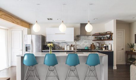 See How 1 Kitchen Looks With Different Island Lights and Stools