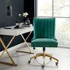 Empower Channel Tufted Performance Velvet Office Chair, Gold/Teal