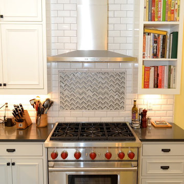 Spacious white kitchen