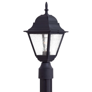 The Great Outdoors GO 9066 Bay Hill 1 Light 17" Tall Post Light - Black