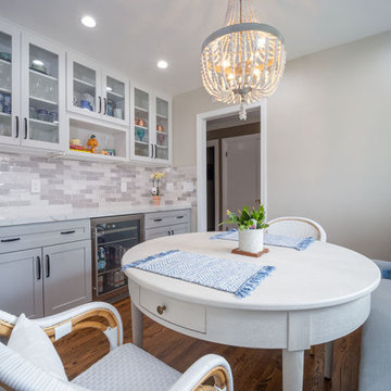 Dining area and custom built-in dry bar