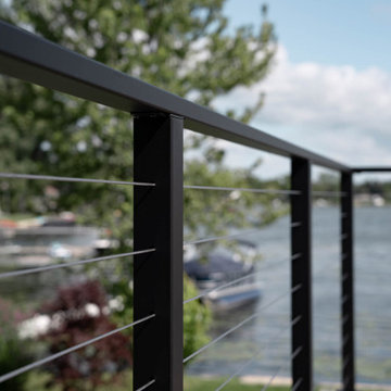 Deck Cable Railing on a Small Lake