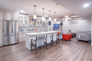 Home design - contemporary home design idea in Edmonton