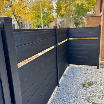 Semi Private Charcoal Composite Fence