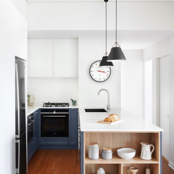 Kitchen Island with Open Shelf Storage