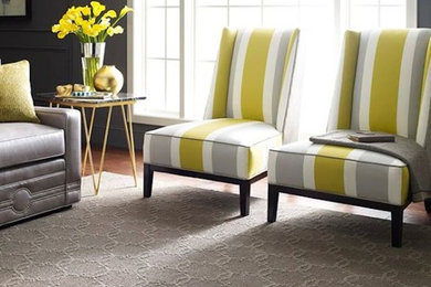 Inspiration for a mid-sized contemporary formal and enclosed living room remodel in Calgary with no tv