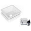 Eden Undermount Fireclay 18.1" Bowl Bar Prep Sink, Crisp White, Care IQ Kit