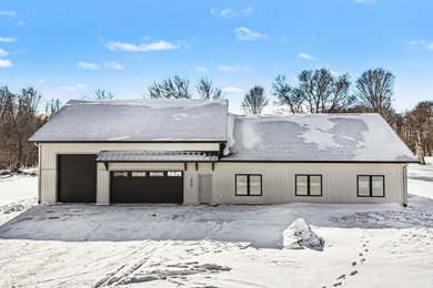 Inspiration for a modern exterior home remodel in Grand Rapids