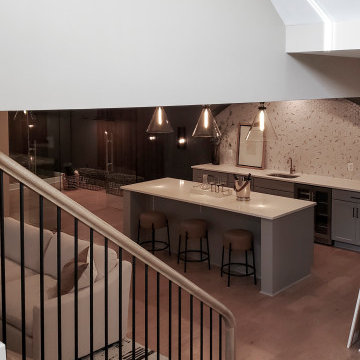 Project #153 | Sophisticated Red Oak Stair with Metal Balusters