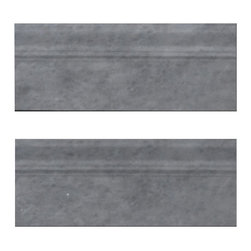 Bardiglio Gray Marble 3/4" Baseboard Molding Polished - Home Accessories & Decor