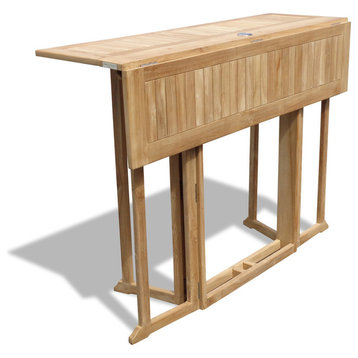 Grade A Teak 59" Folding Bar Table 6 Chairs, Windsor Teak Furniture