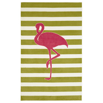 Fancy Flamingo Hot Pink Rug, 5'x8'