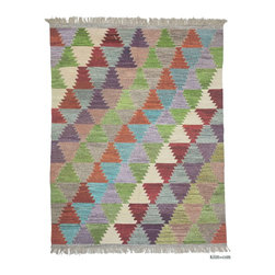 Old Yarn Kilim Rug - Area Rugs