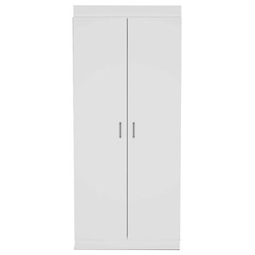 FM FURNITURE Albany Classic Double Door Pantry Cabinet with Five Shelves