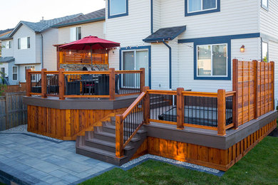 Photo of a contemporary deck in Calgary.