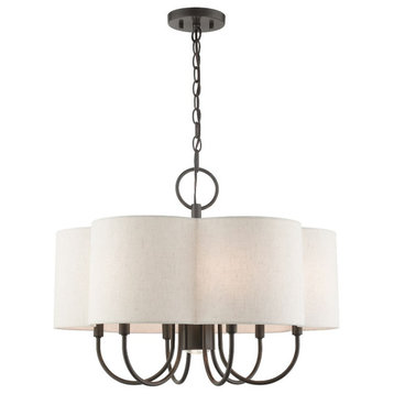 Traditional French Country Seven Light Chandelier-English Bronze Finish