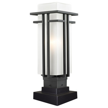 Abbey Collection Outdoor Pier Mount Light in Black Finish