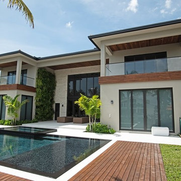 Glass Meets Blackened Stainless Steel
