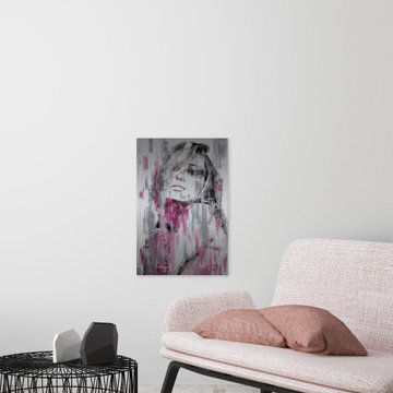 "Hello Beauty" Painting Print on Brushed Aluminum
