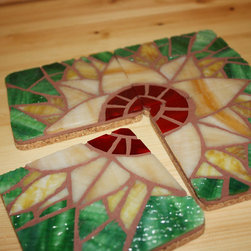 Sunflower Mosaic Coasters - set of 4 - Specialty Serveware