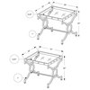 Monarch Specialties Satin Silver 2-Piece Nesting Table Set
