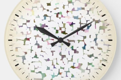 Modern Colourful Mosaic Round Wall Clock