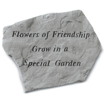 "Flowers of Friendship Grow" Garden Stone