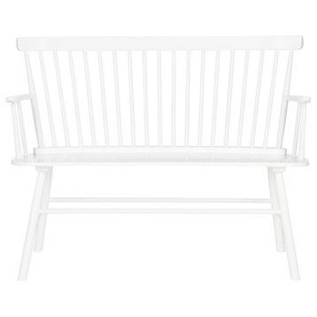 Laura Spindle Back Bench/Settee White