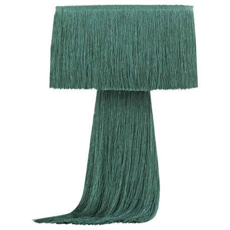 Atolla Tassel Table Lamp, Emerald