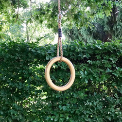 Woodland wooden play Gym Rings - Outdoor Play Equipment
