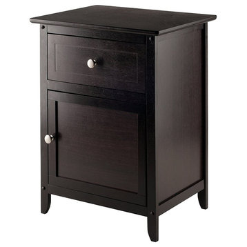Rectangular Charming Beech Wood End/Accent Table, Espresso