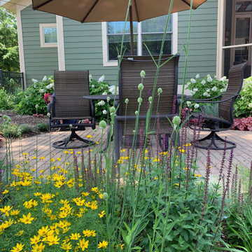Patio garden after a few years' growth