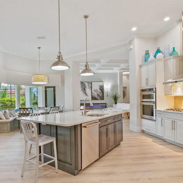 Lakewood Ranch Coastal Kitchen Remodel with Blue Island