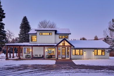 Inspiration for a farmhouse home design remodel in Denver