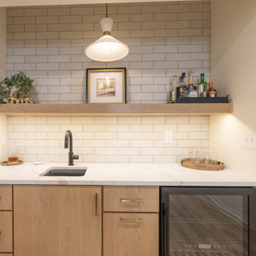 Modern Parkville Basement Remodel with Media Zone + Flex Spaces