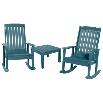 Lehigh Rocking Chair Set With Side Table, Nantucket Blue